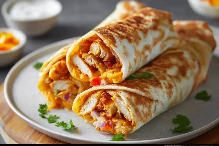 Air Fryer Hot Chicken Käse Wraps
