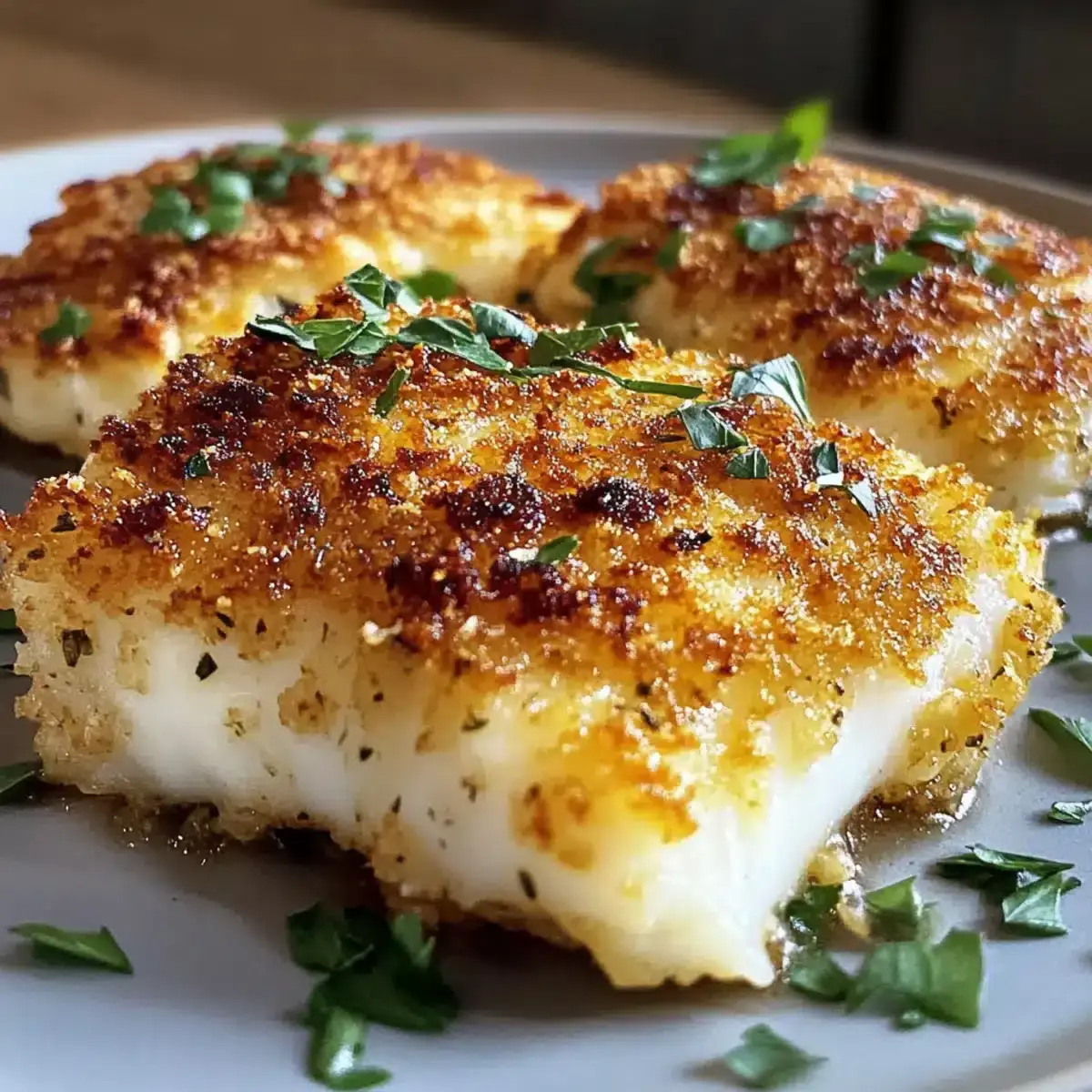 Air Fryer Parmesan Kruste Kabeljau