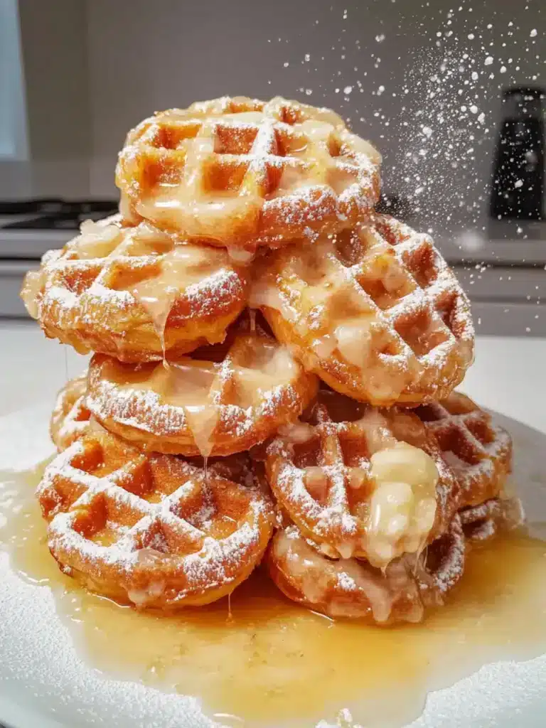 Apfelküchle Waffel Donuts