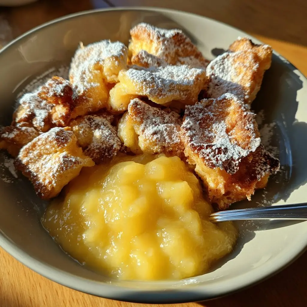 Bayerische Rahmschmarrn mit Apfelmus