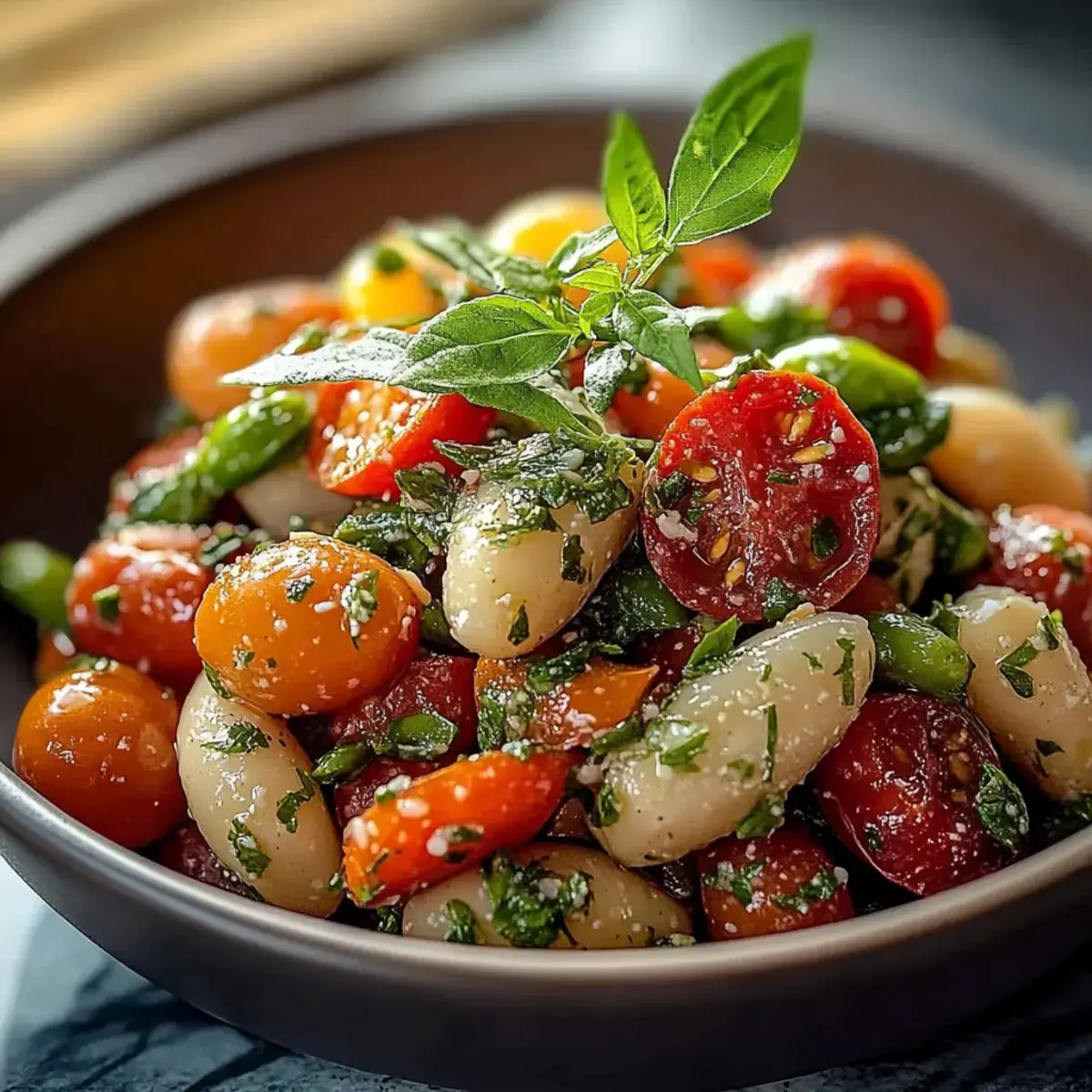 Bohnensalat mit getrockneten Tomaten