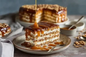 Butterkeks-Kuchen ohne Backen mit Milchmädchen