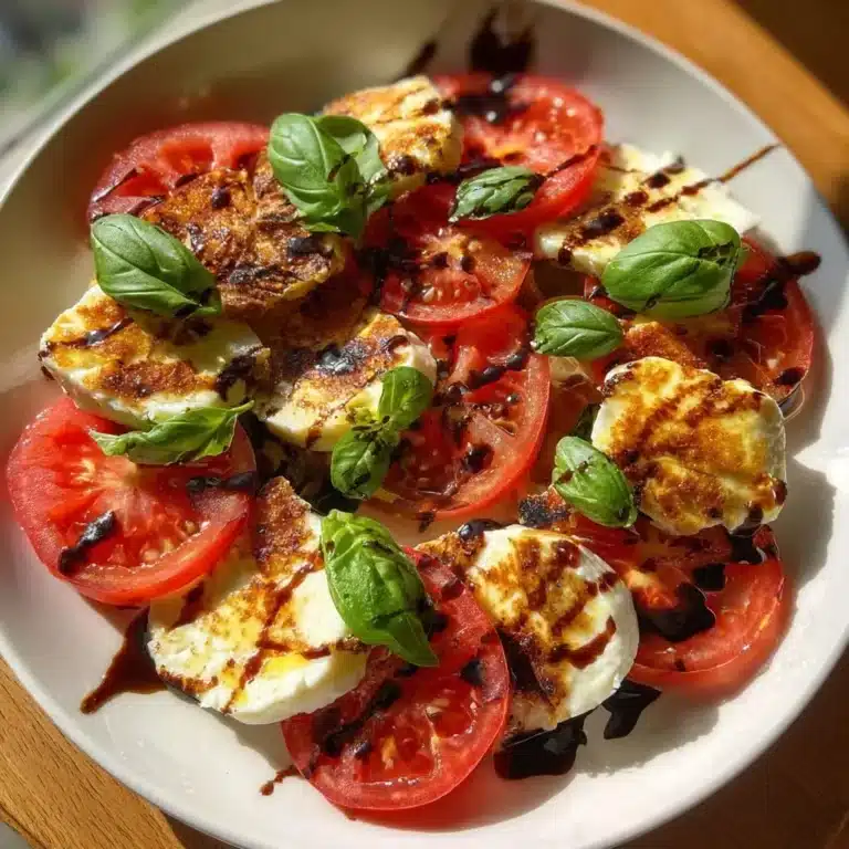 Caprese Salat mit Halloumi