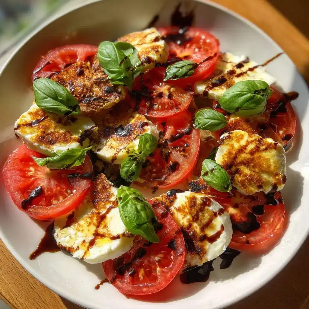 Caprese Salat mit Halloumi