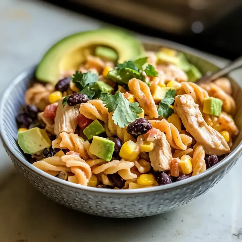 Chipotle Hähnchen Nudelsalat
