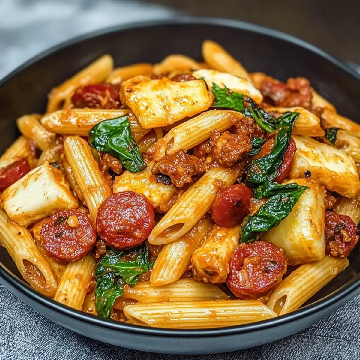 Chorizo und Halloumi Pasta
