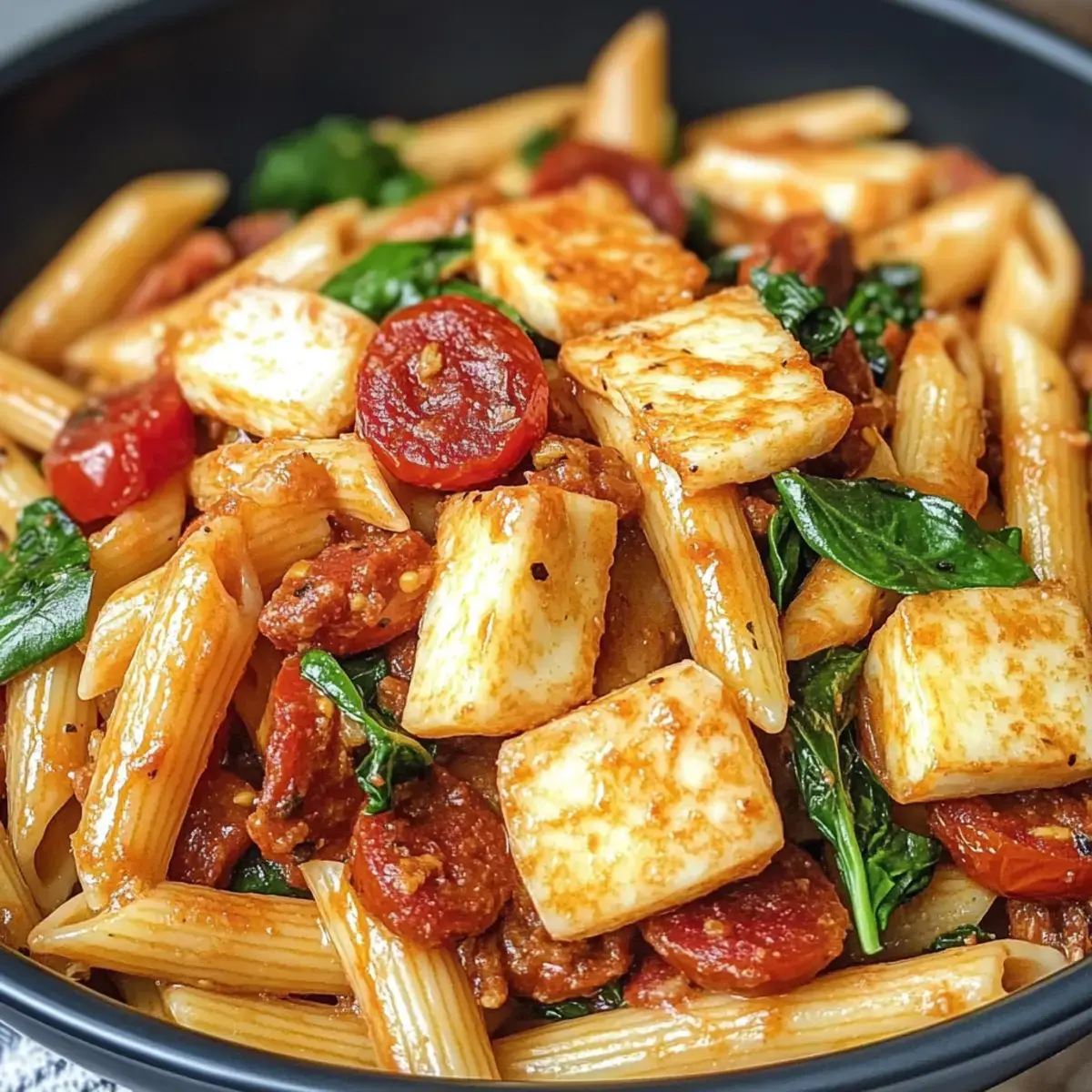 Chorizo und Halloumi Pasta