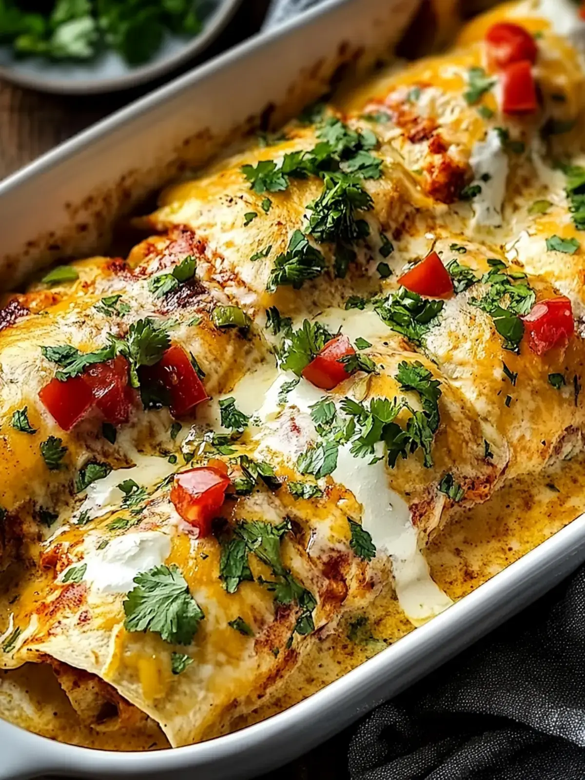 Cremige Protein Hühnchen Enchiladas