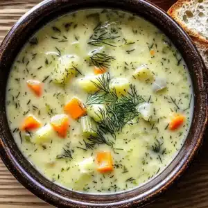 Cremige polnische Dill-Suppe