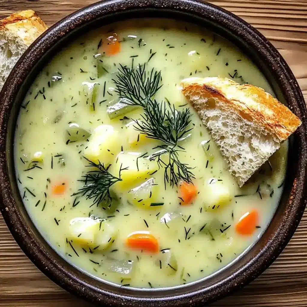 Cremige polnische Dill-Suppe