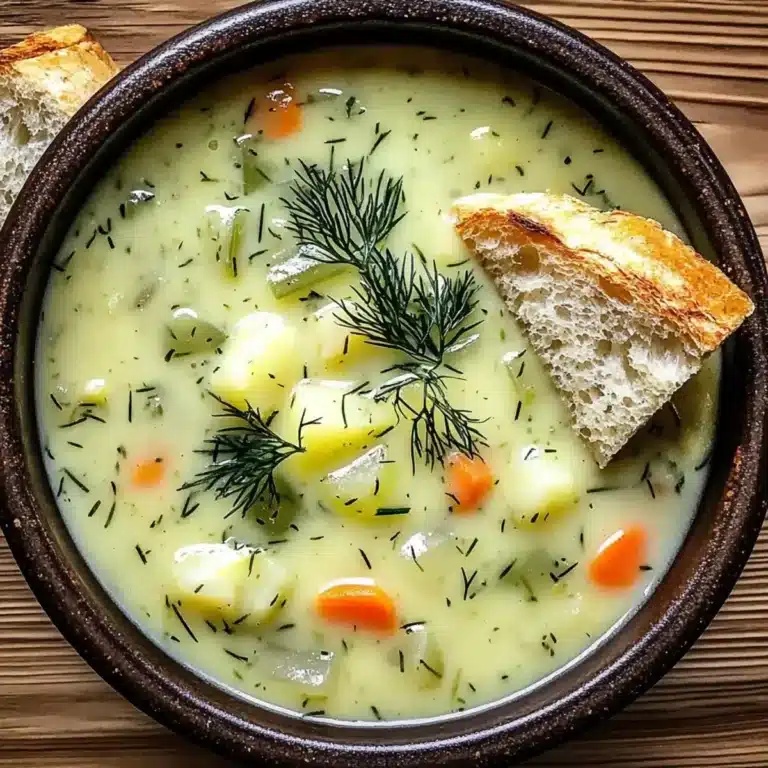 Cremige polnische Dill-Suppe