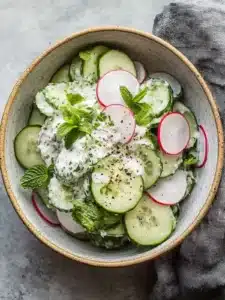 Cremiger Gurkensalat