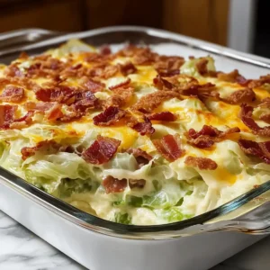 Cremiger Kohlenauflauf mit Speck