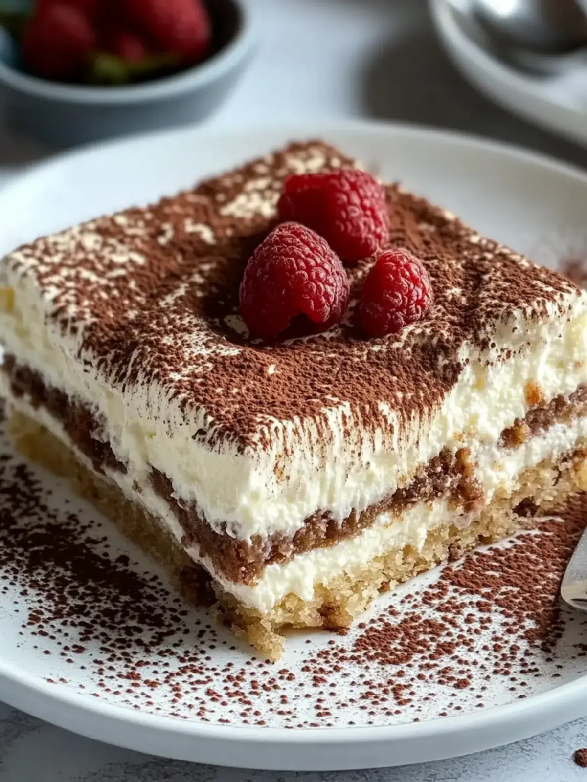 Dekadenter Cremiger Italienischer Tiramisu Käsekuchen