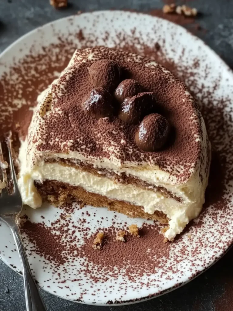 Dekadenter Cremiger Italienischer Tiramisu Käsekuchen