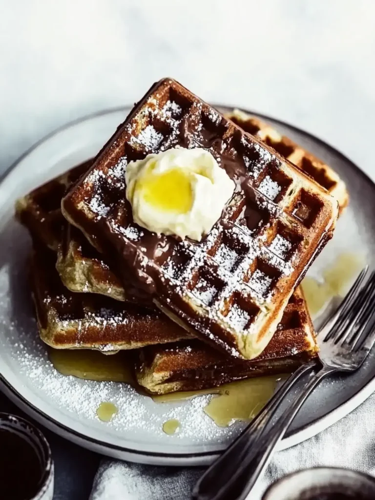 Dunkle Schokoladenwaffeln