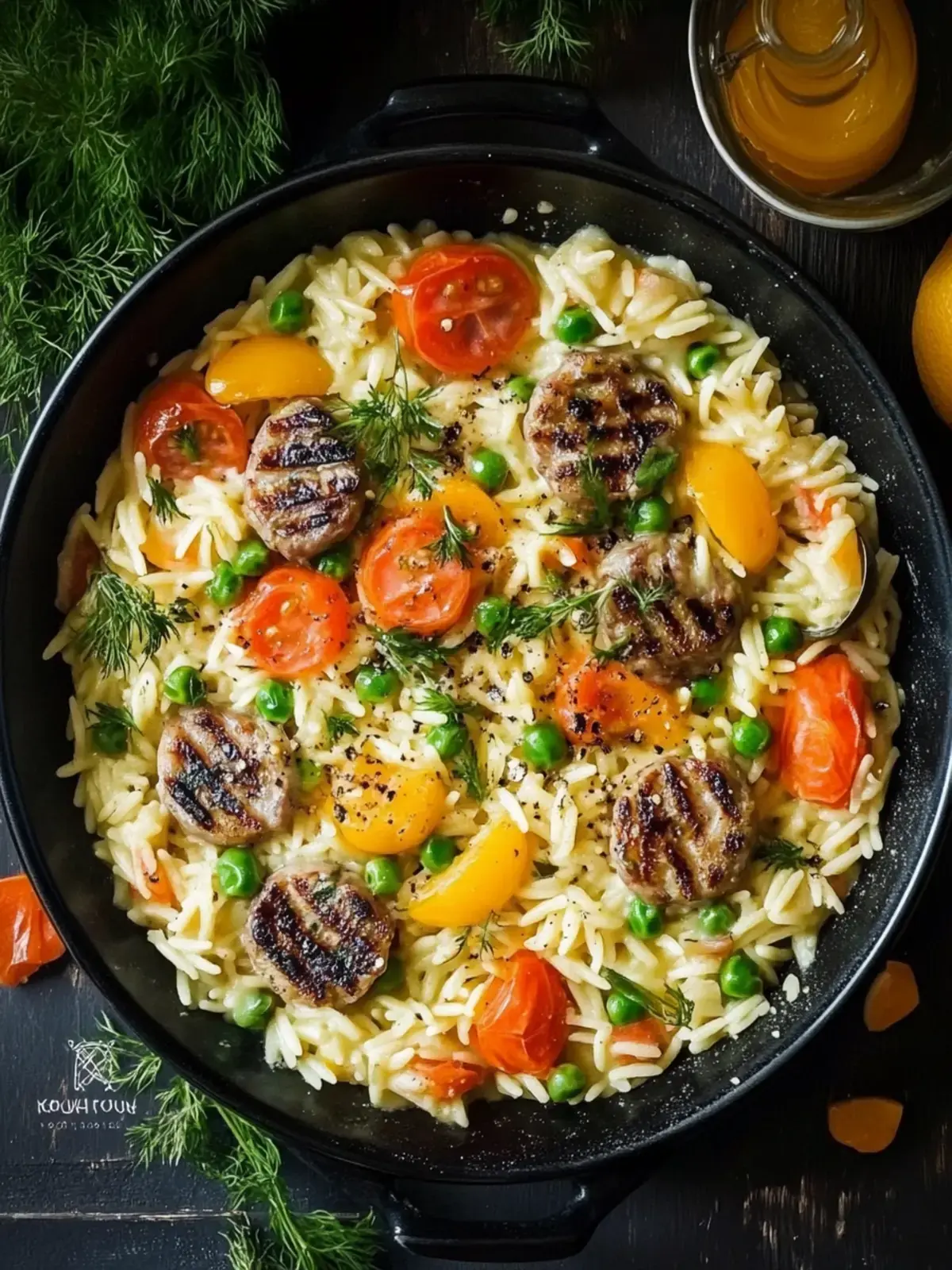 Ein-Topf Orzo Wikinger Topf