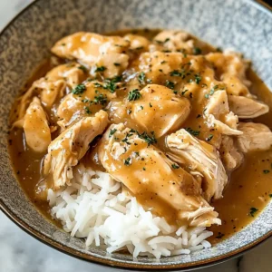 Einfaches Crockpot Hühnchen und Soße