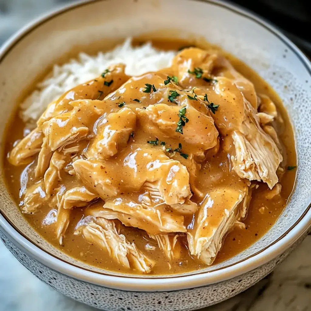 Einfache Crockpot Hühnchen und Soße