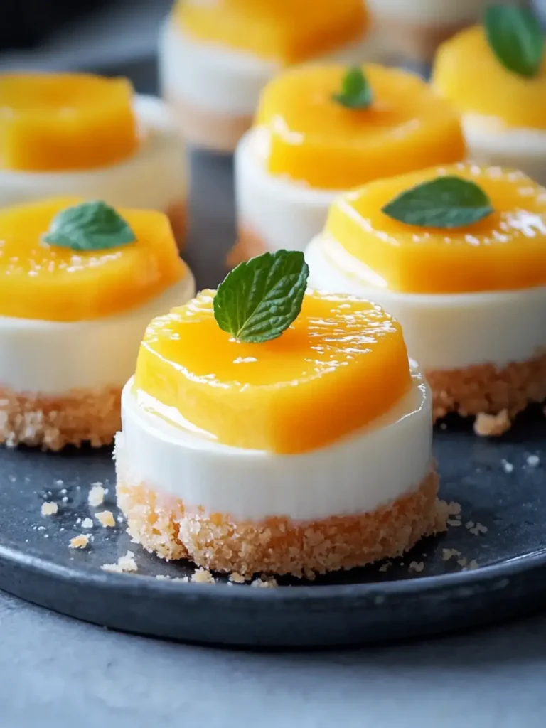 Einfache Mini-Mango-Cheesecakes