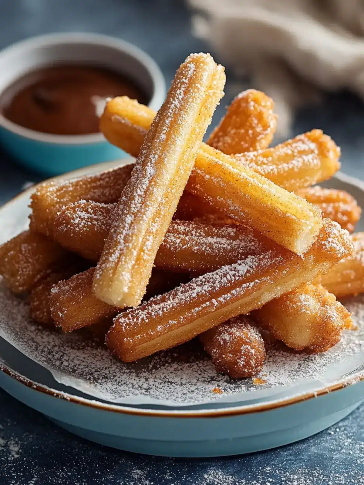 Einfache gebackene Churro Bissen