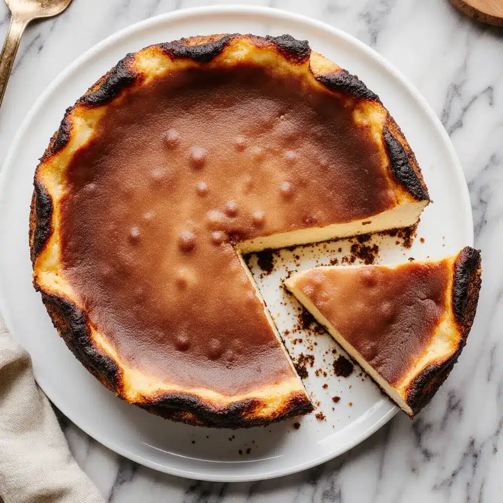 Einfaches Baskisches Gegrilltes Käsekuchen