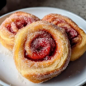 Erdbeer-Donut-Rollen