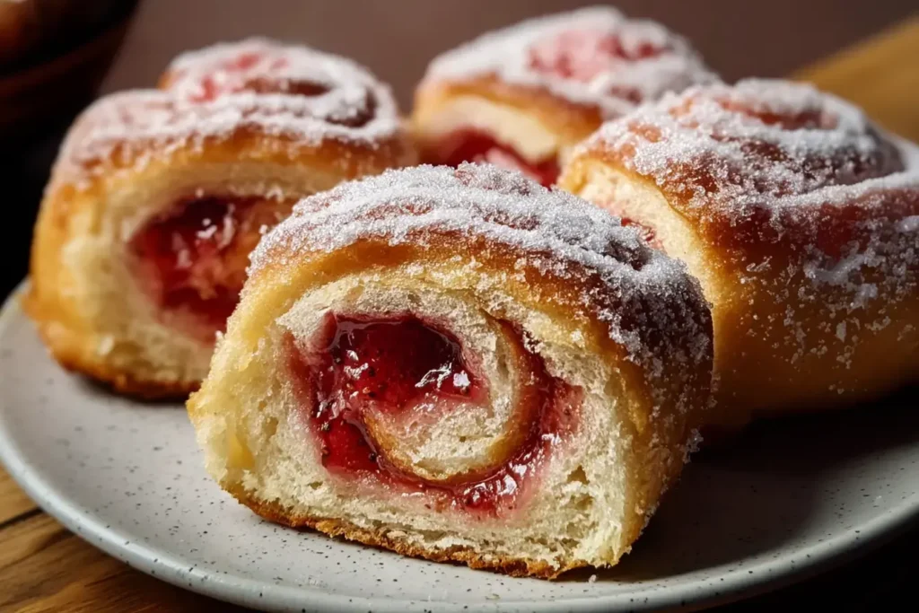 Erdbeer-Donut-Rollen