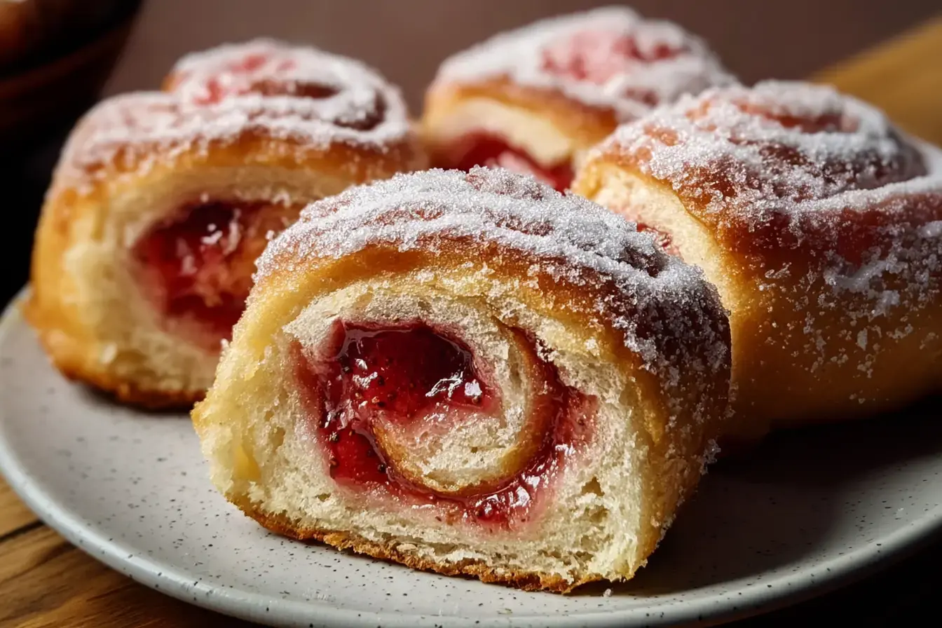 Erdbeer-Donut-Rollen