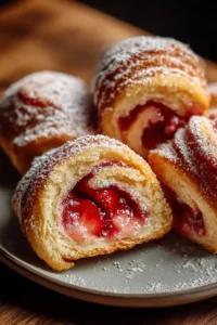Erdbeer-Donut-Rollen