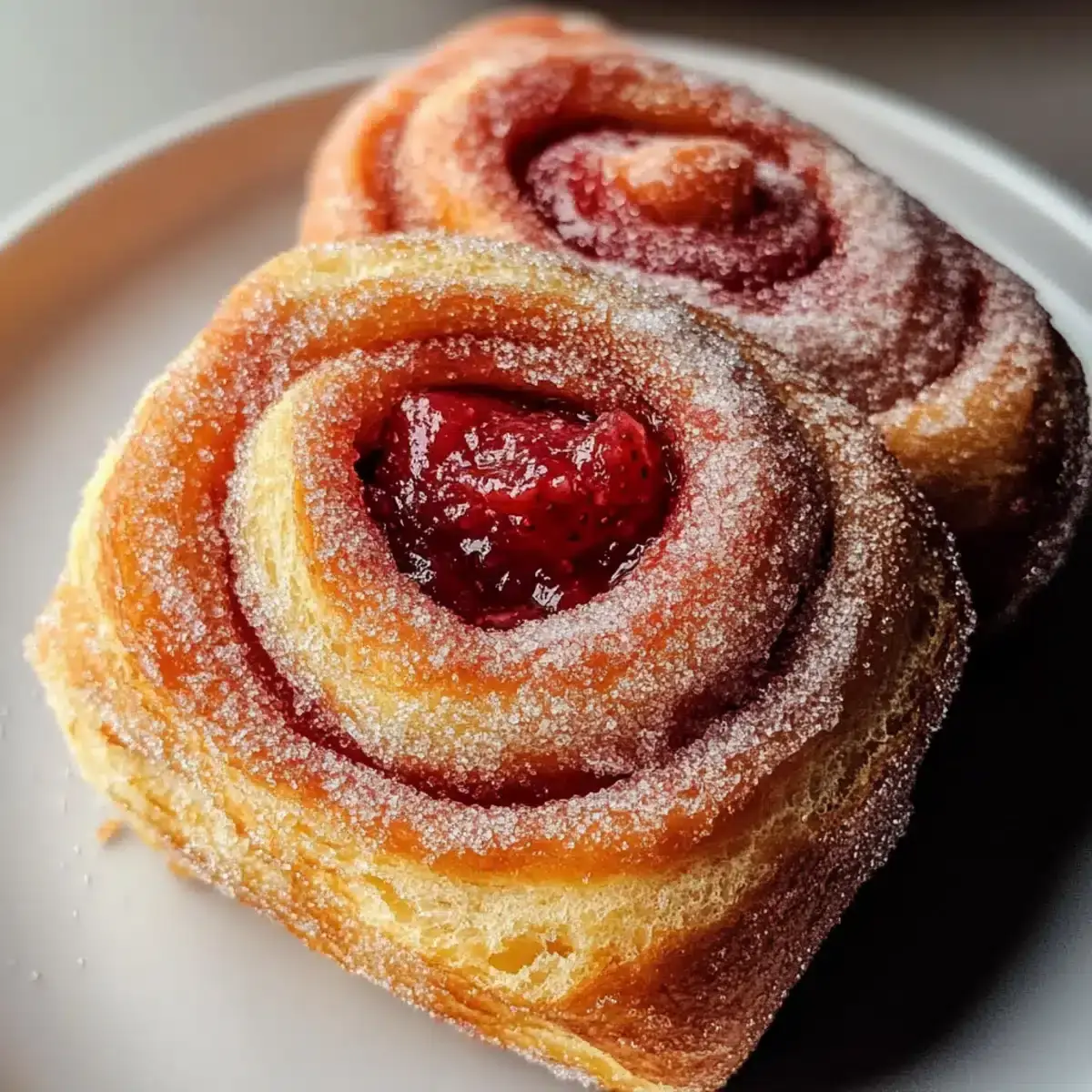 Erdbeer-Donut-Rollen