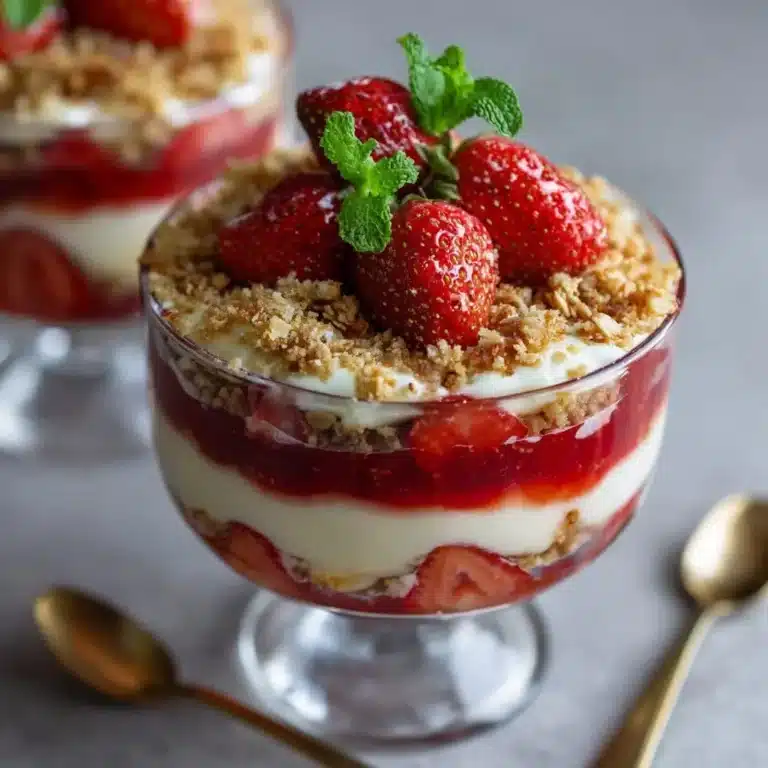 Erdbeer Rhabarber Trifle