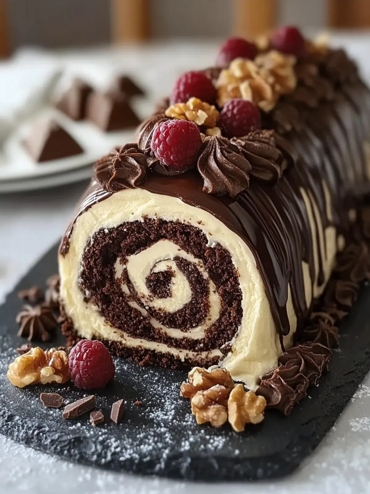 Erdnussbutter Tasse Schokoladen Rollkuchen