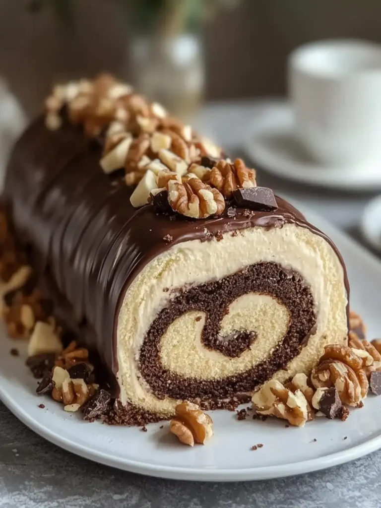 Erdnussbutter Tasse Schokoladen Rollkuchen