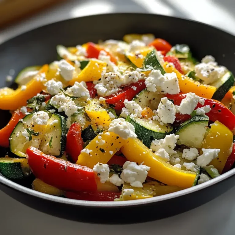 Feta Gemüsepfanne Paprika Zucchini