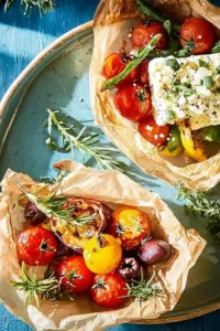Feta Päckchen mit mediterranem Gemüse