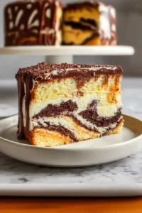 Feuchter Marmor Schichtkuchen – Einfach & Saftig