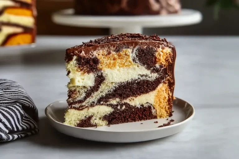 Feuchter Marmor Schichtkuchen