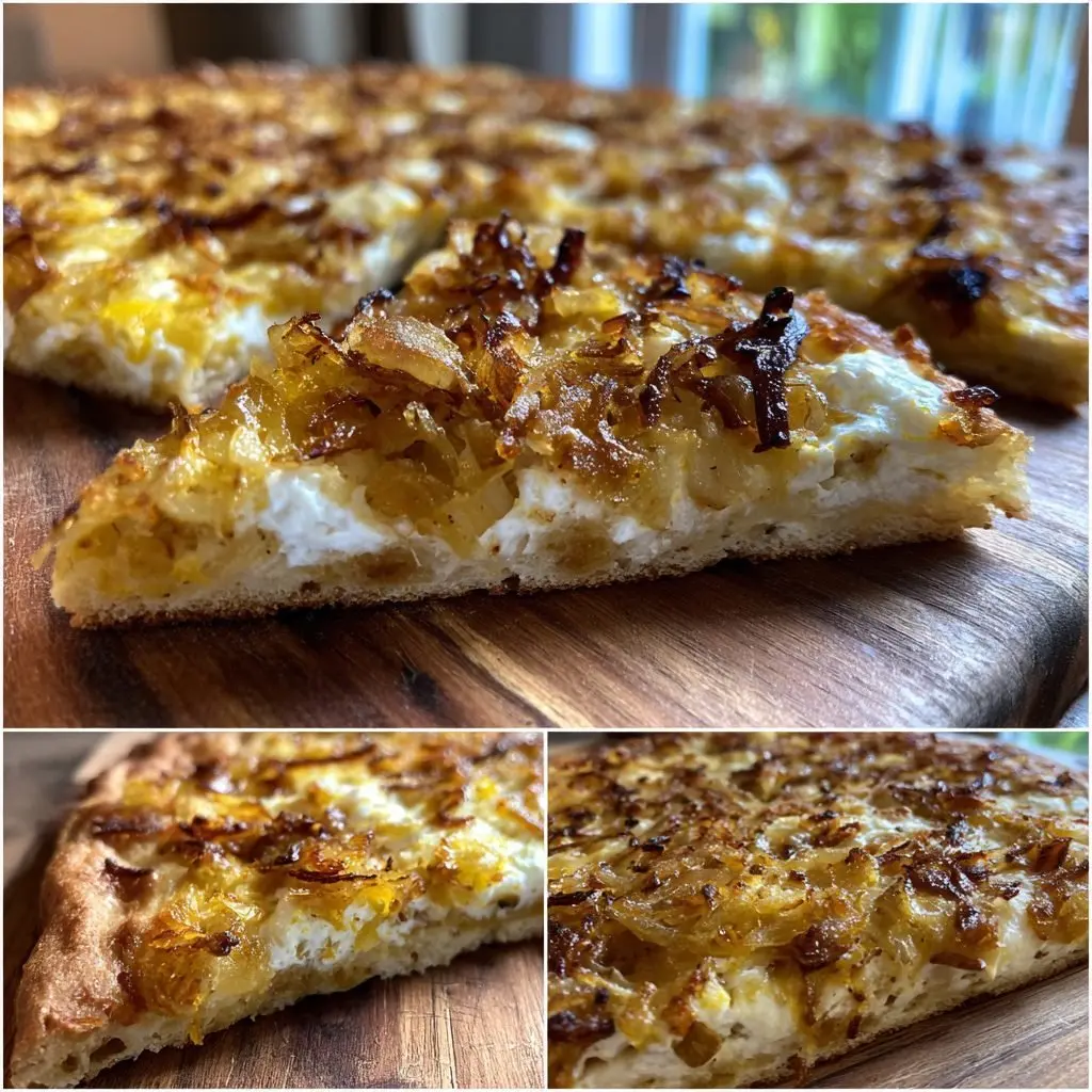 Flammkuchen Elsässer Art vegetarisch