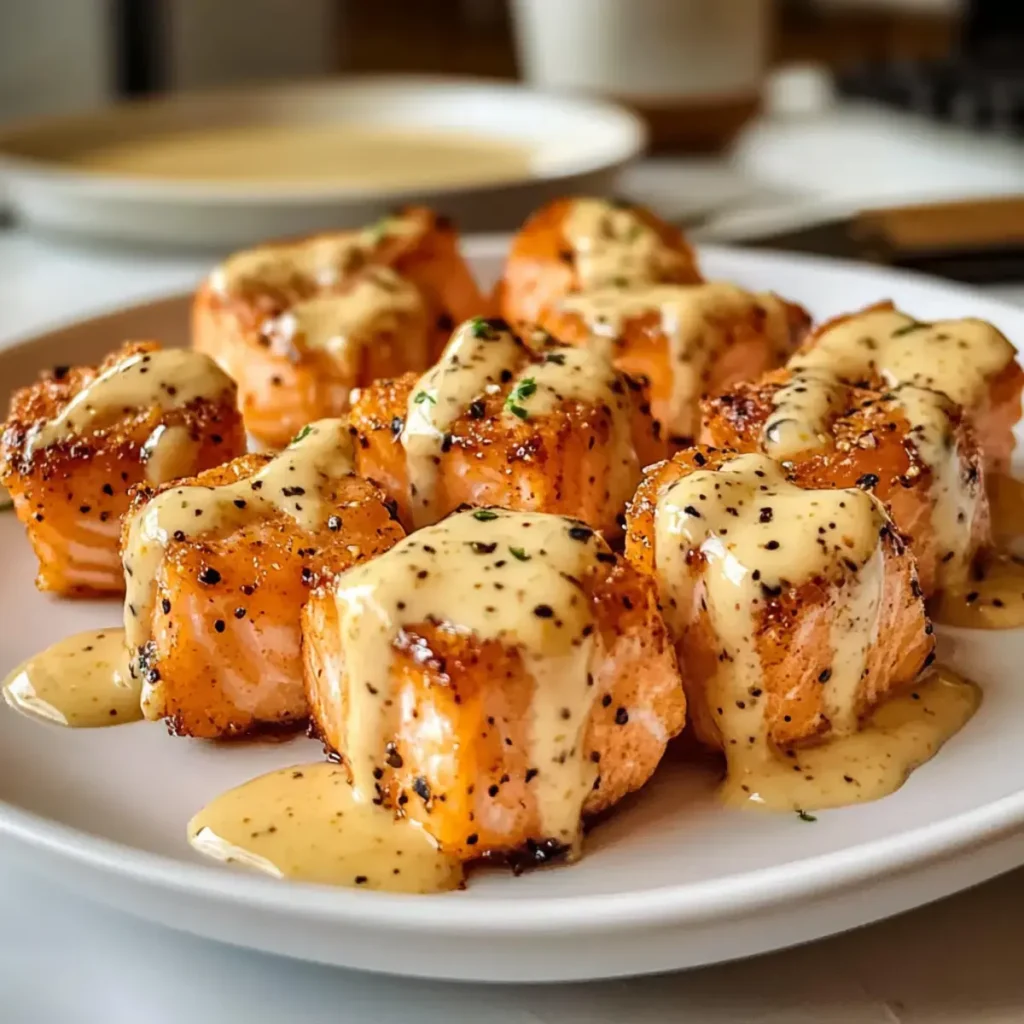 Gebratene Bang Bang Lachs Häppchen