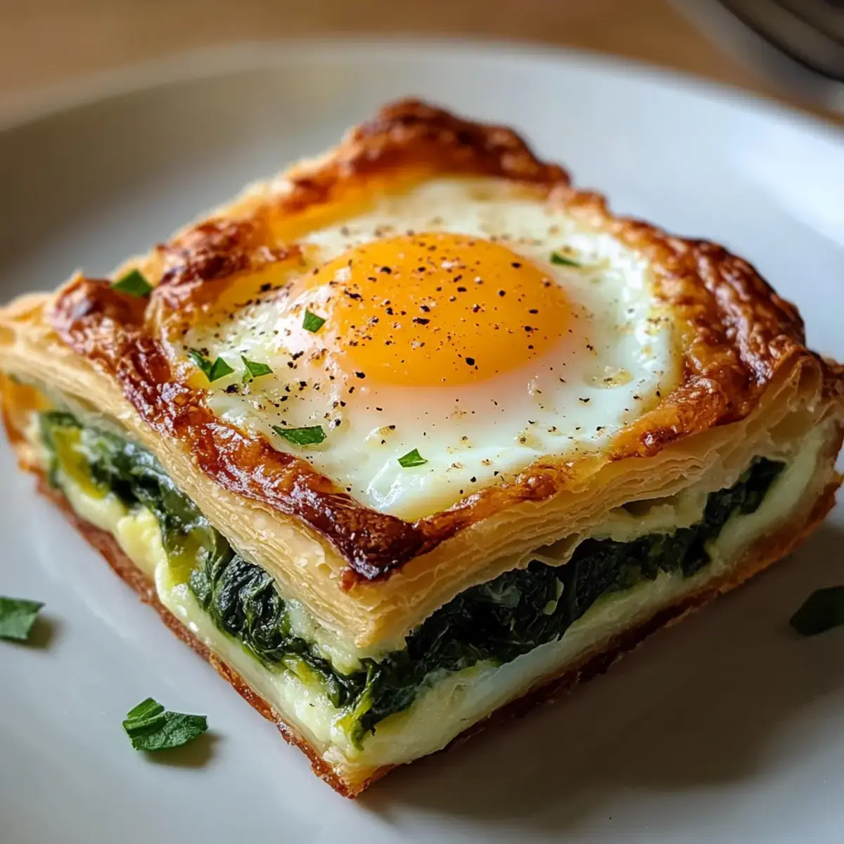Gebratene Eier Napoleon