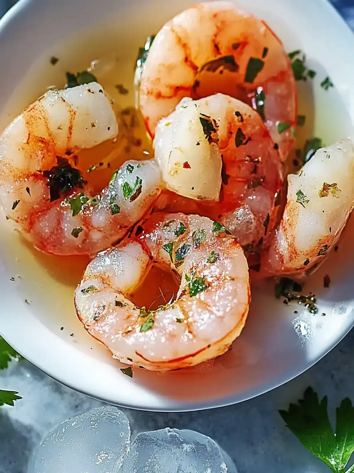 Gebratene Garnelen Knoblauchbutter