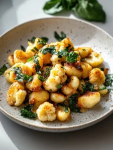 Fried Gnocchi mit karamellisiertem Blumenkohl