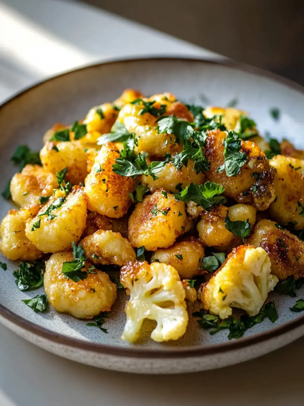 Gebratene Gnocchi mit karamellisiertem Blumenkohl
