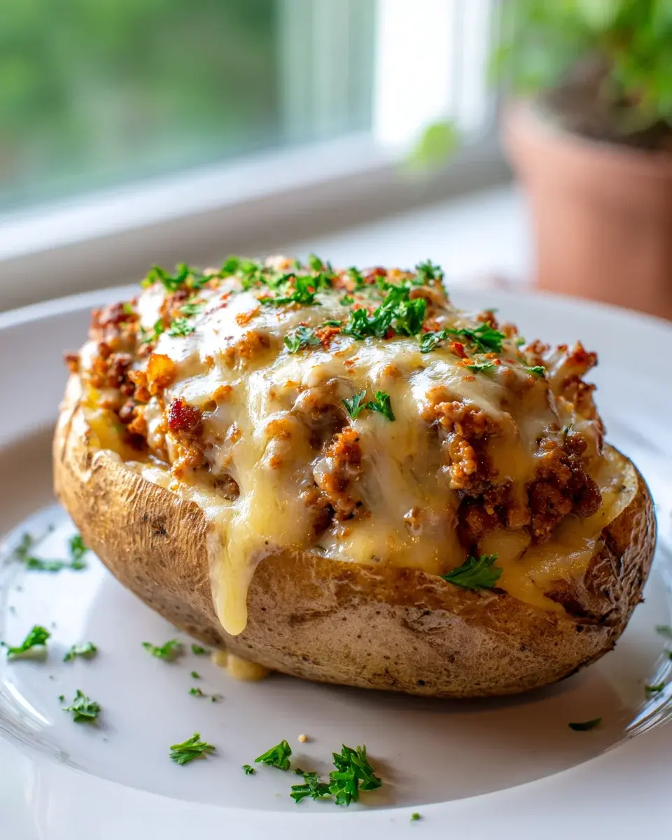 Gefüllte Ofenkartoffeln mit Hackfleisch