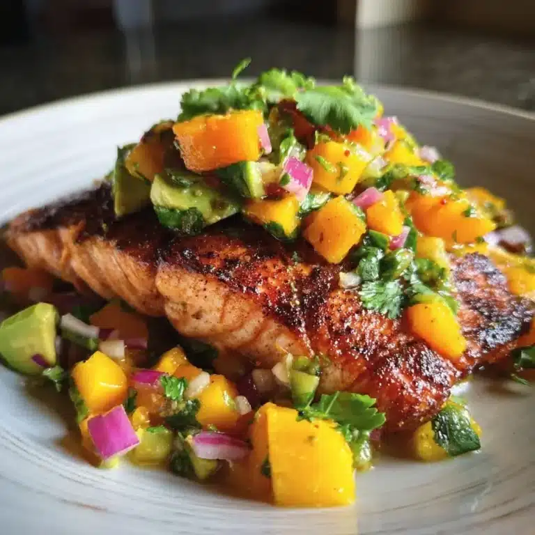 Gegrillter Lachs mit Mango-Avocado-Salsa