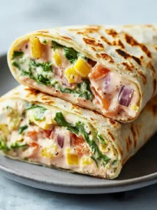 Gesunde Thunfischschmelze Wrap