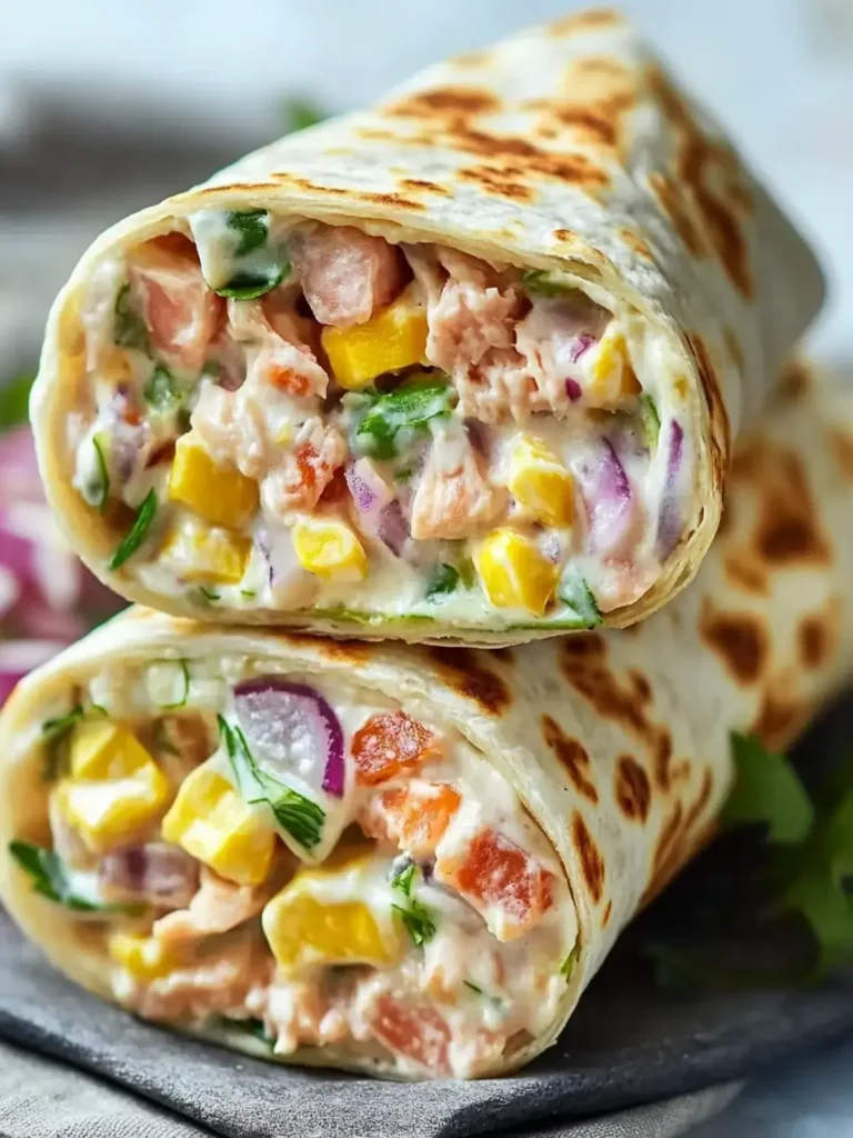 Gesunde Thunfischschmelze Wrap Rezept