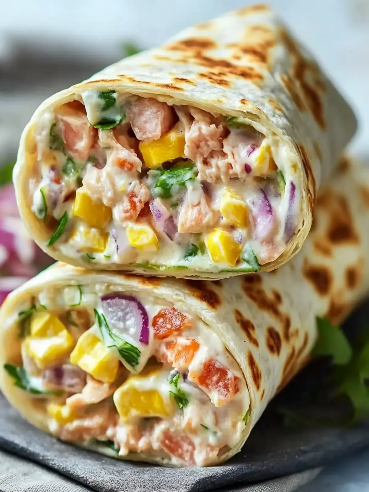 Gesunde Thunfischschmelze Wrap Rezept