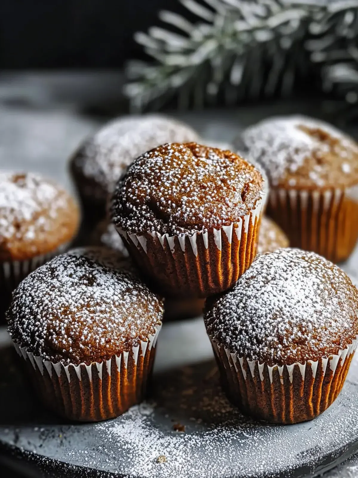 Gewürzte gebackene Lebkuchen-Muffins